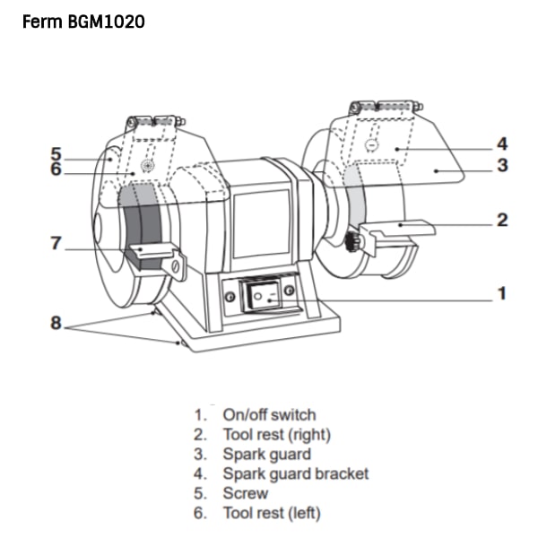 Ferm on sale bench grinder